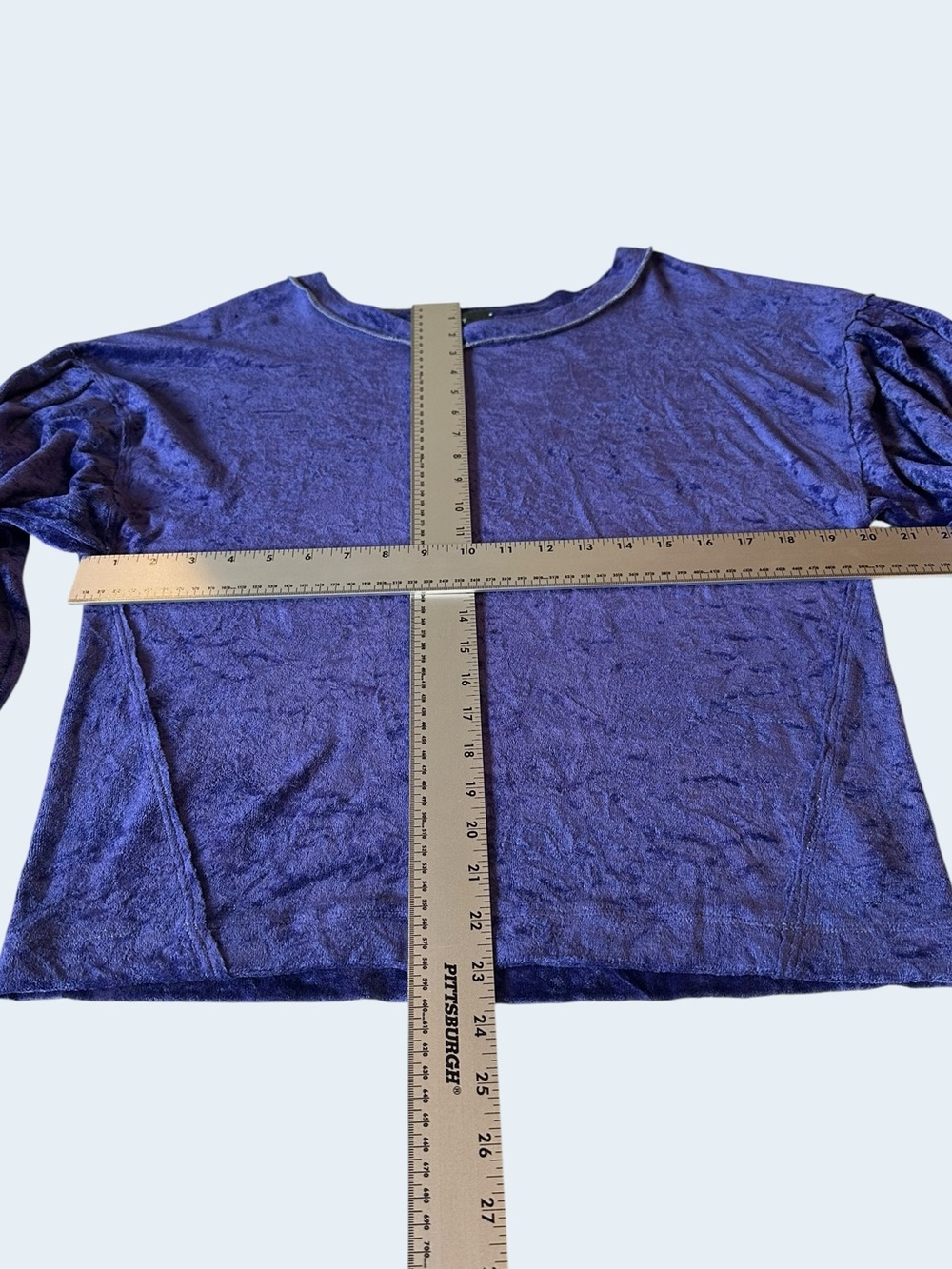 We The FREE PEOPLE Women's Milan Crushed Velvet Top Blue M Medium - Picture 6 of 7